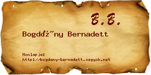 Bogdány Bernadett névjegykártya